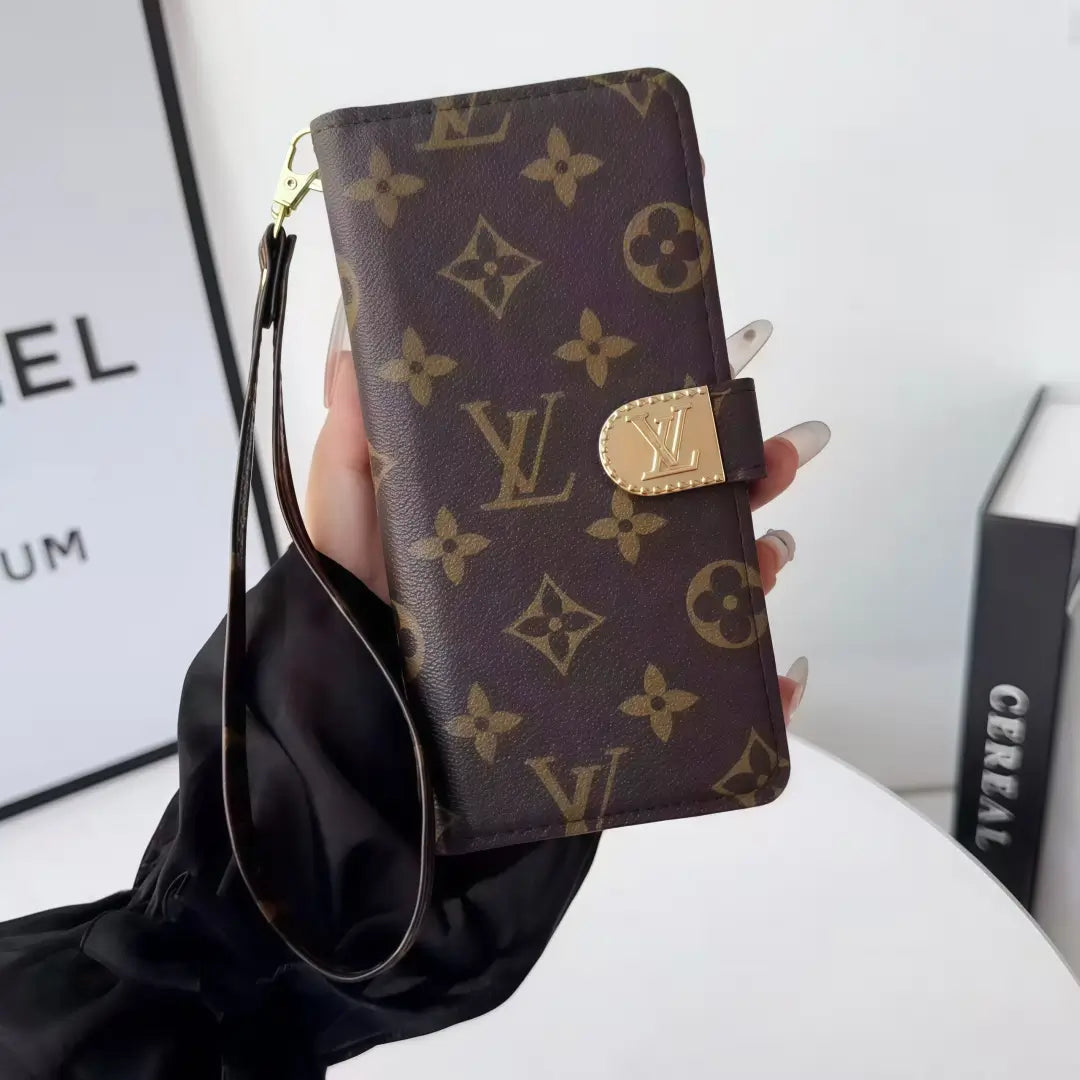 Classic Monogram Leather iPhone Wallet Case