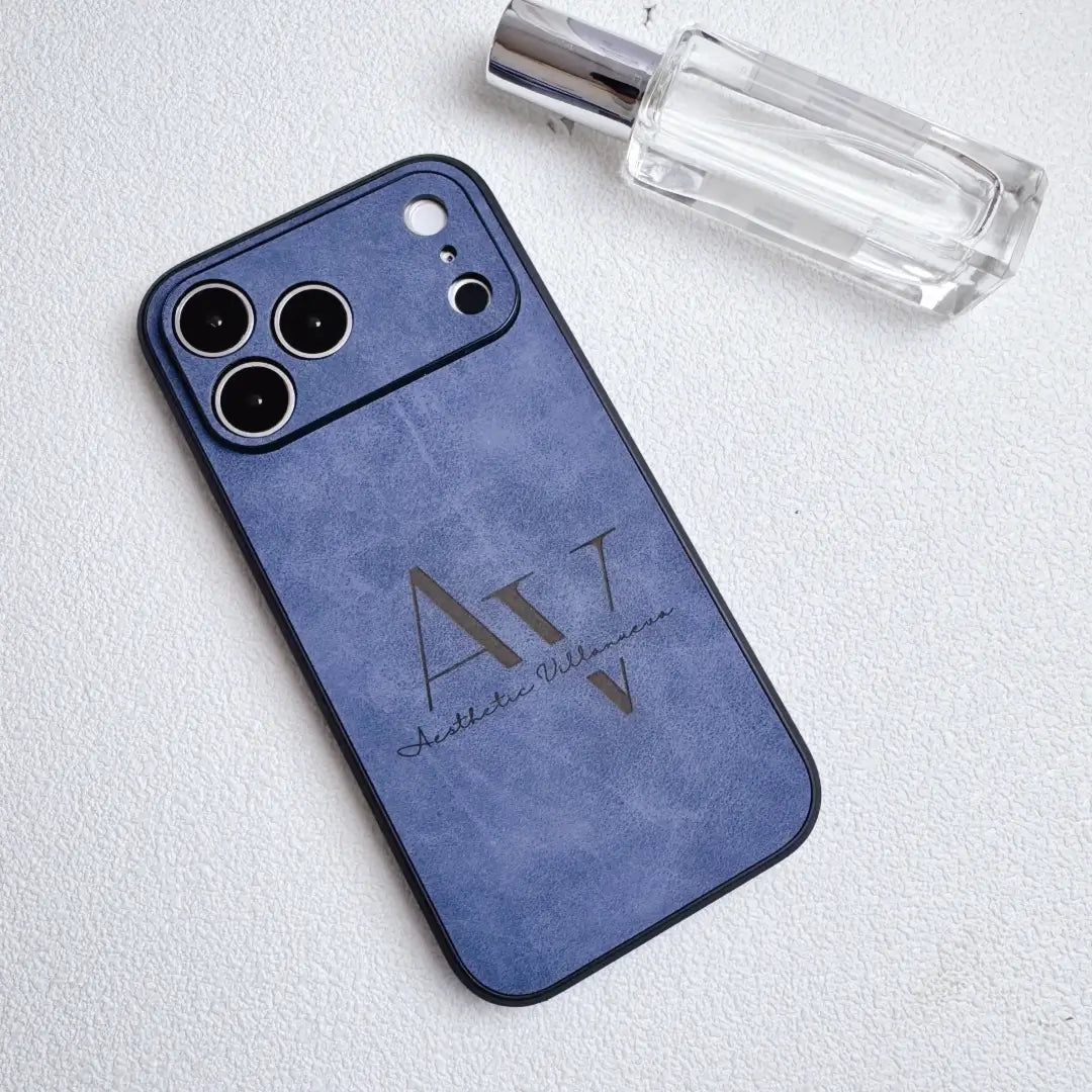 Custom Name Logo Engraved Phone Case– Suede