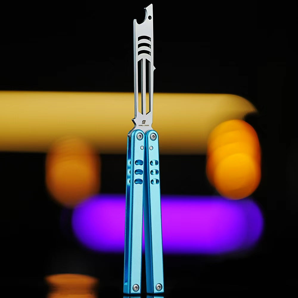 Armed Shark Inked Mako Bottle Opener Balisong Balisong