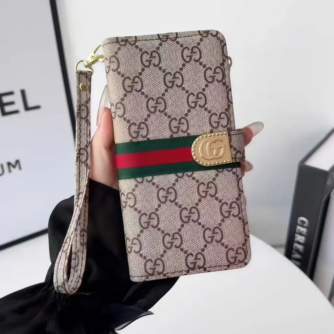 Classic Monogram Leather iPhone Wallet Case