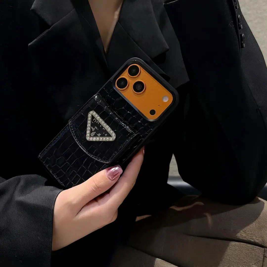 Prada Leather iPhone Case with Card Holder