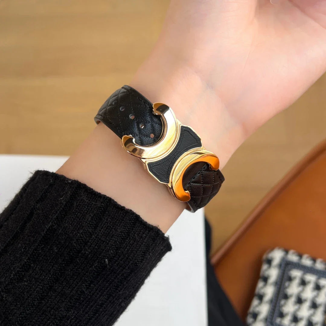 Double C-shape Leather Band