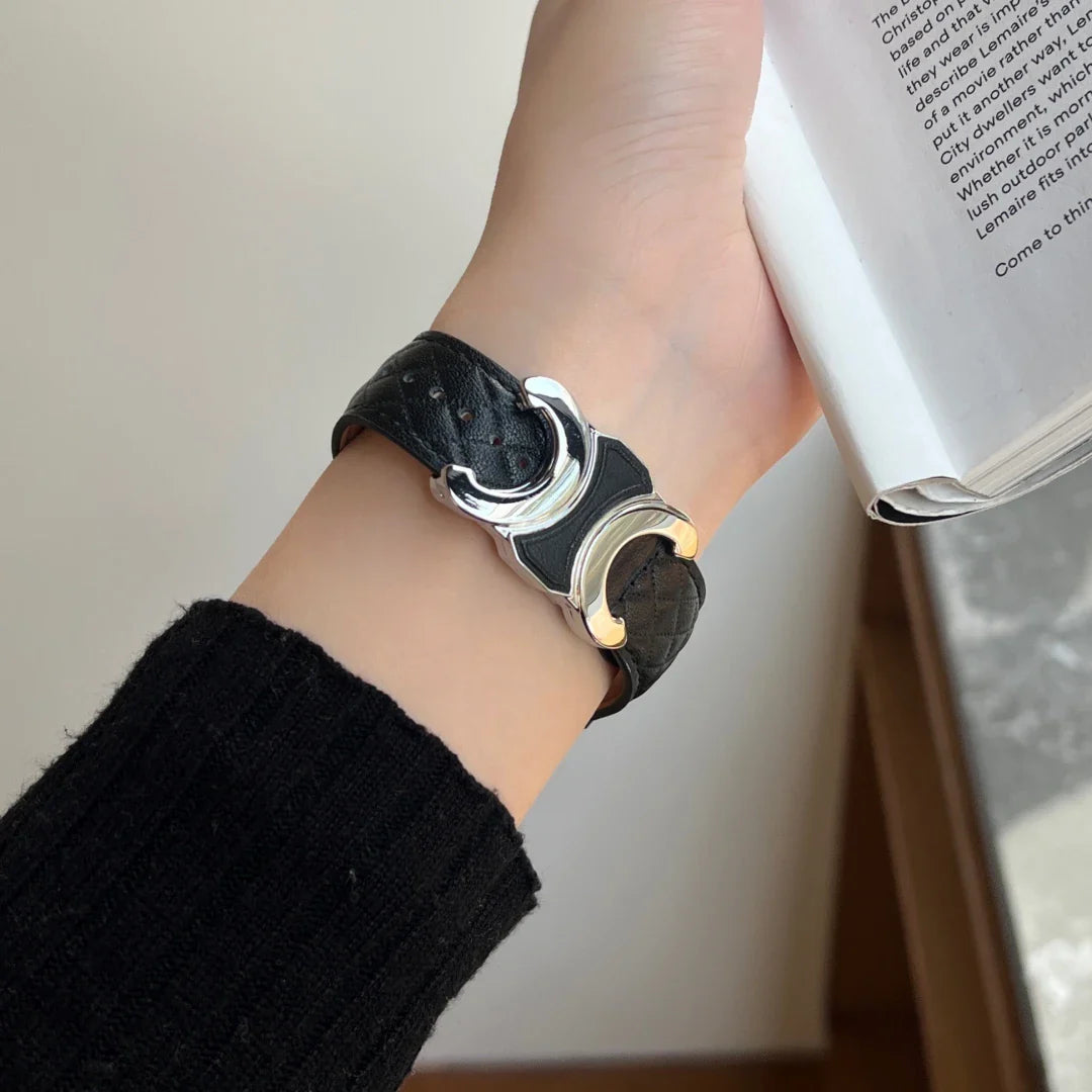 Double C-shape Leather Band