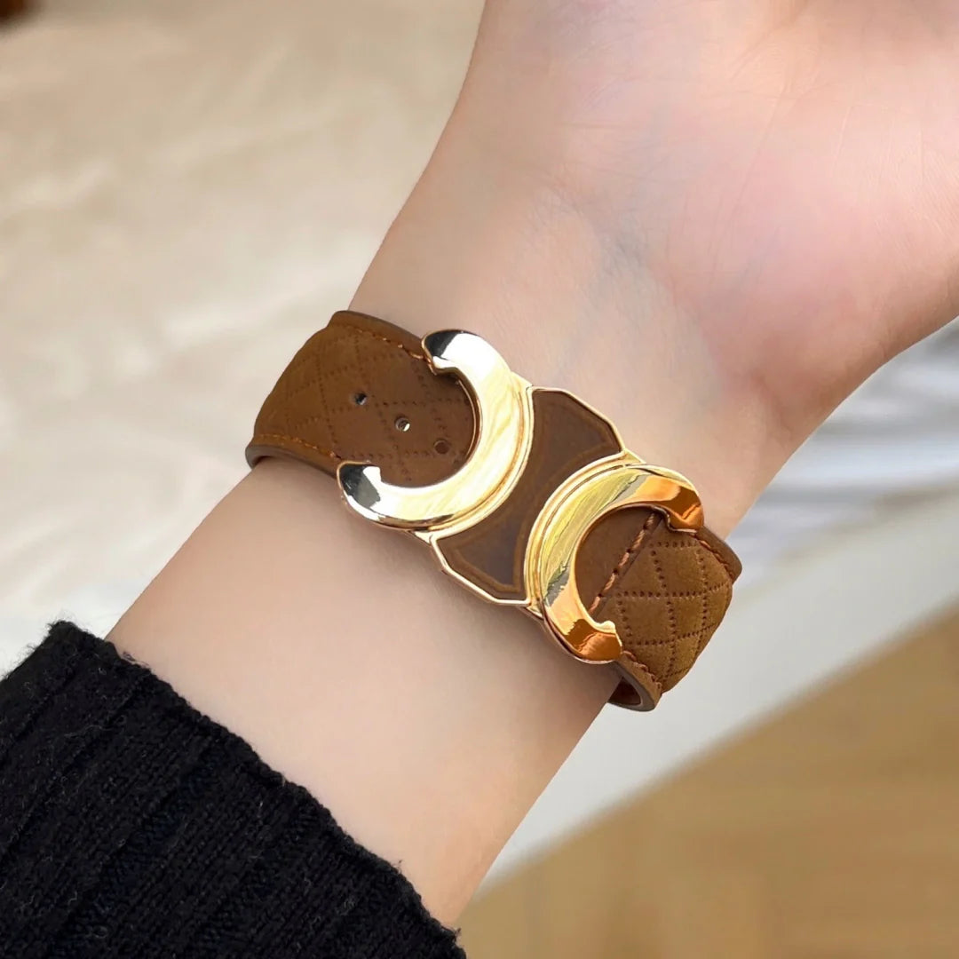 Double C-shape Leather Band