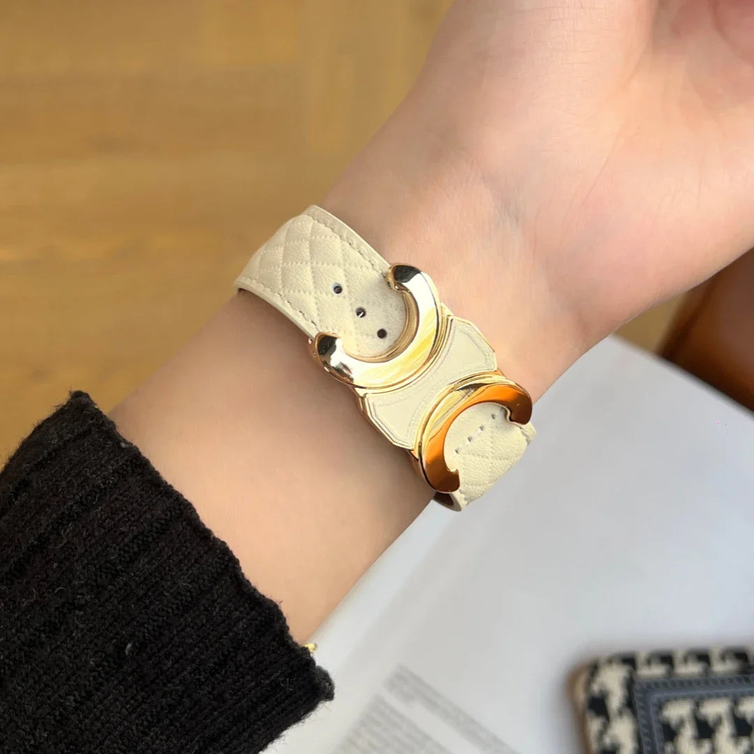 Double C-shape Leather Band