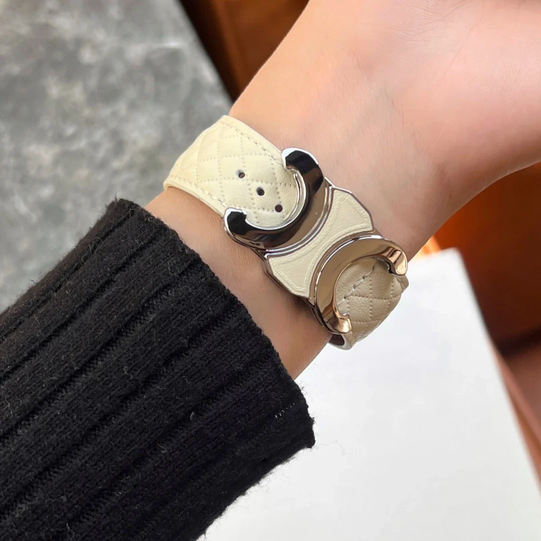 Double C-shape Leather Band