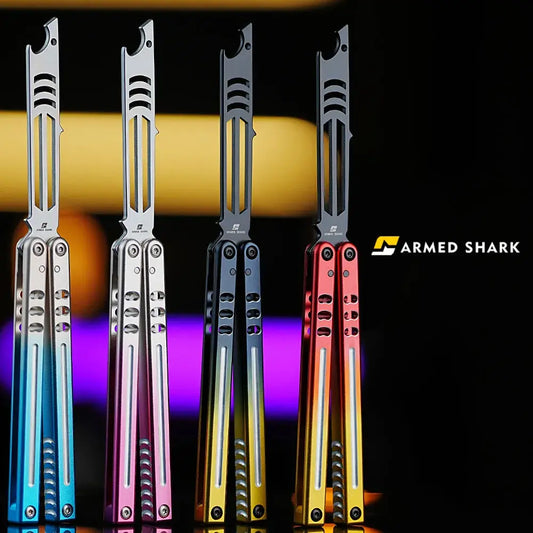 Armed Shark Inked Mako Bottle Opener Balisong Balisong