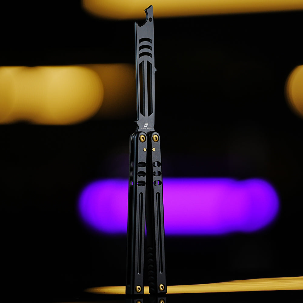 Armed Shark Inked Mako Bottle Opener Balisong Balisong