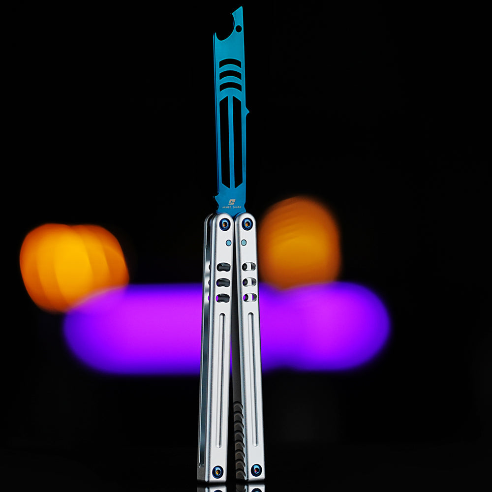 Armed Shark Inked Mako Bottle Opener Balisong Balisong