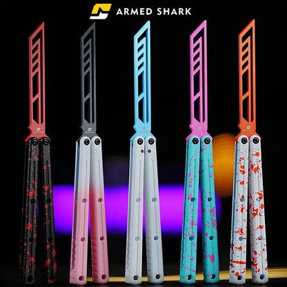 Armed Shark Ceramic-Style Krake Raken Balisong Trainer