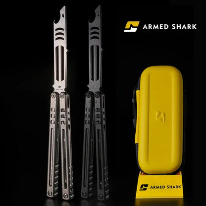 Armed Shark Titanium Inked Mako Bottle Opener Balisong Trainer