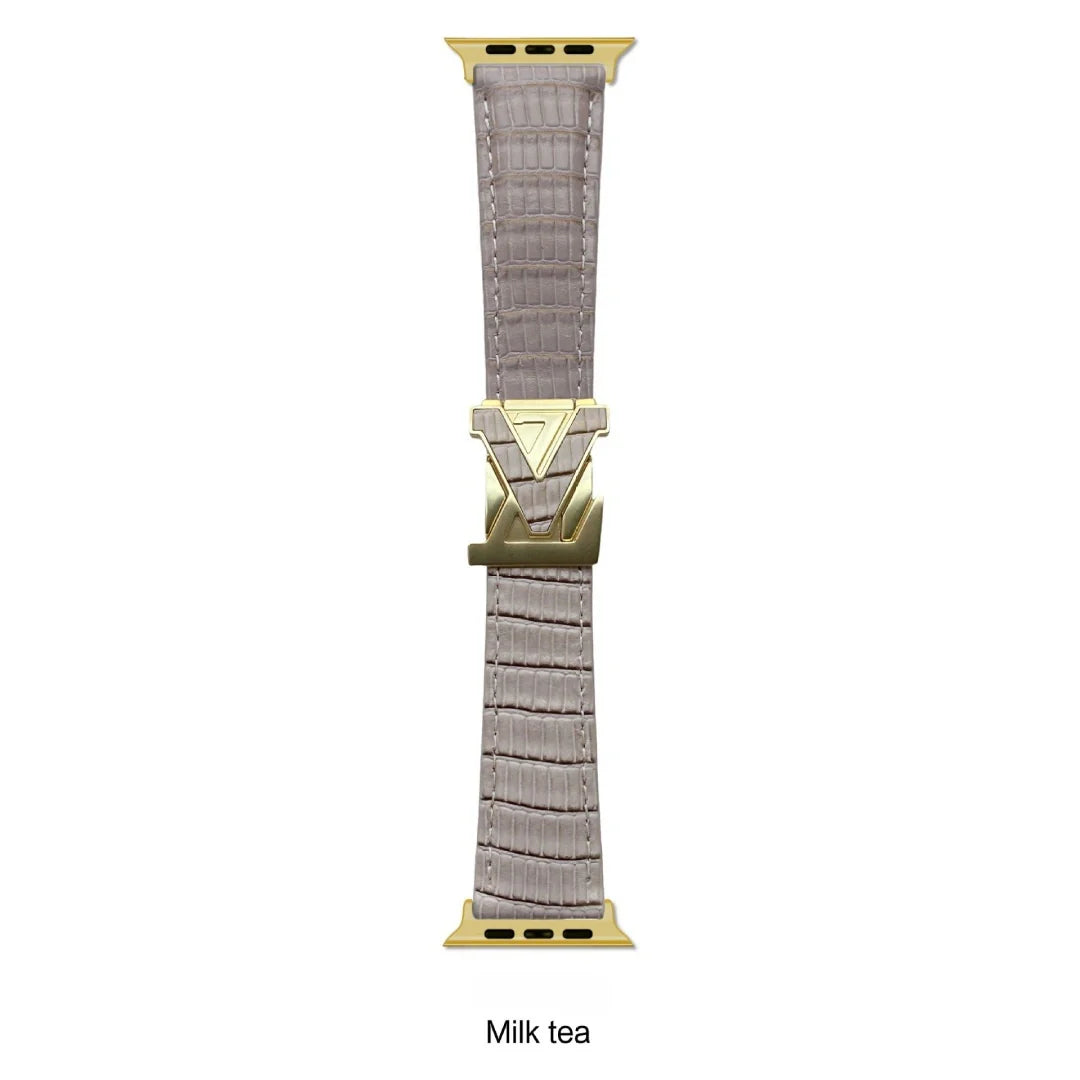 V-Clasp Leather Band