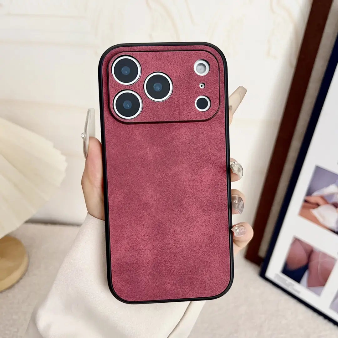 Custom Name Logo Engraved Phone Case– Suede